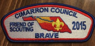 2015 Cimarron Council Fos Boy Scout Csp “brave”