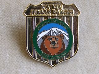 Katmai National Park Centennial Junior Ranger Badge Nointshp Brown Bear 2