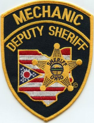 Ohio Oh Deputy Sheriff Mechanic Sheriff Police Patch