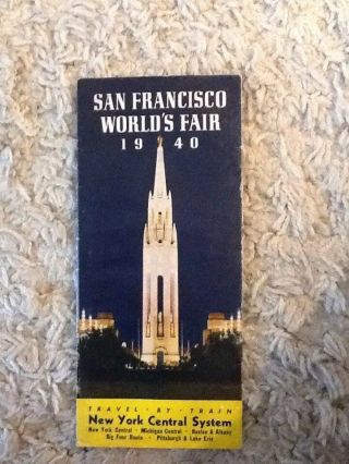 1940 San Francisco Worlds Fair Brochure Ny Central System Great Color