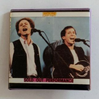 Vintage Simon And Garfunkel Button Performance Pinback Photo Band