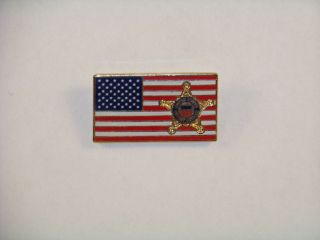 United States Secret Service Lapel Hat Pinback Pin With Us American Flag