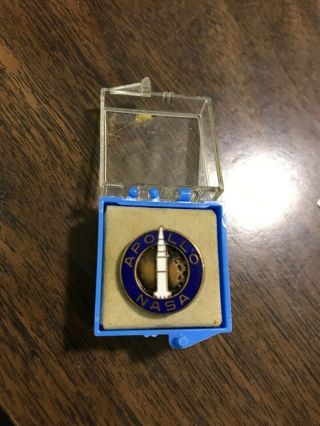 Apollo 11 Employee Memorabilia Cloisonne Lapel Pin/tie Tack Crest Craft Rare