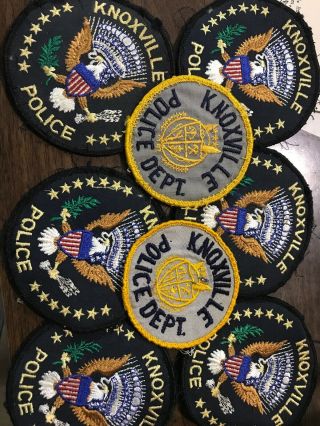2 Early Old Antique Knoxville Tennessee Police Patch,  6 Vintage Patches