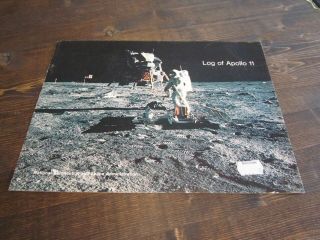 Vintage Nasa Book Pamphlet Apollo 11 Log Rare Ep - 72