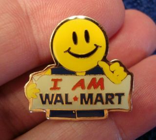 Walmart Happy Face " I Am Wal Mart " Employee Pin
