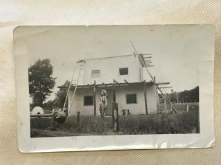 Antique Native American Photo Pueblo Indian Chief In Front Of Home Outsid Oven 8