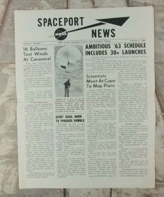 Rare Nasa Spaceport News Kennedy Space Center January 3,  1963 - Weather - Horn
