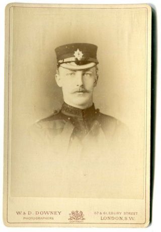 Cabinet Card Soldier Military Uniform By Downey London British