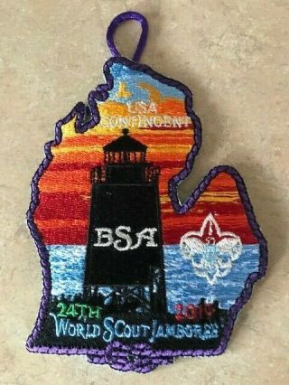Bsa 2019 World Scout Jamboree Michigan Crossroads Council Usa Contingent Patch