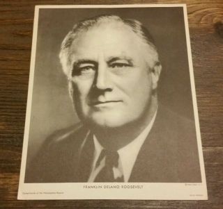 Vintage 1940 President Fdr Franklin Roosevelt Political Campaign Poster Ww2 War