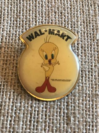 Rare Walmart Lapel Pin Vintage Tweety Bird Enamel And Metal.