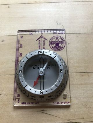 Vintage Boy Scouts Pathfinder Orienteering Compass Silva System Sweden