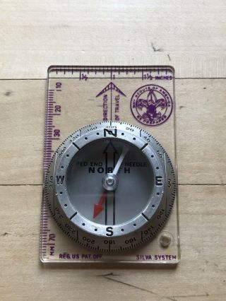 Vintage Boy Scouts Pathfinder Orienteering Compass Silva System Sweden 2