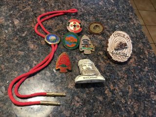 Philmont Scout Ranch Neckerchief Slides,  Bolo And Pin