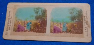 Jesus And The Samaritan Woman At The Well Of Jacob Stereoview Card