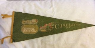 Charlotte North Carolina Retro Vintage Souvenir Pennant Flag