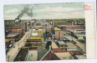 Birdseye View Of Dallas Tx Vintage Texas Udb Pre - 1907 Postcard