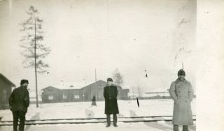 Russia Vladivostok Владивосток - Men In Winter Circa 1918 Real Photo Postcard
