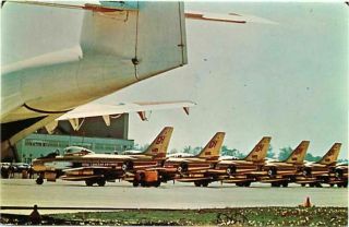 Postcard R C A F Day & Golden Hawks Saber Jets & Caribou Transport Plane,  Canada