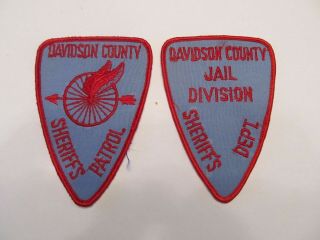 Tennessee Davidson Co Sheriff Patch & Jail Both Cheese Cloth