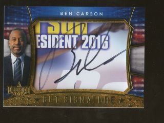 2016 Decision Gold Foil Ben Carson Cut Auto Autograph