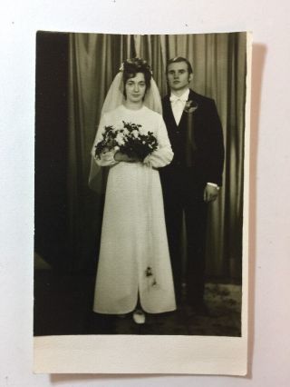 Vintage Real Photograph - N - Wedding - Bride And Groom