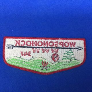 Boy Scout OA Wopsononock Lodge 347 S1 Order Of The Arrow Pocket Flap Patch 2