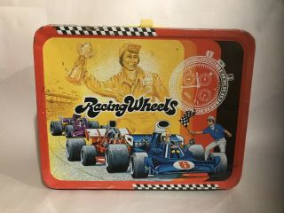 Vintage 1977 Racing Wheels Lunchbox King - Seeley - No Thermos