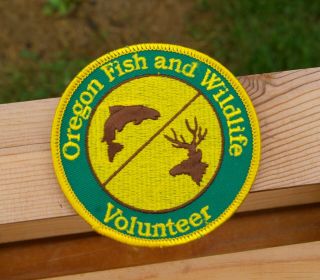 Oregon Fish And Wildlife Volunteer 3 1/2 " Embroidered Patch