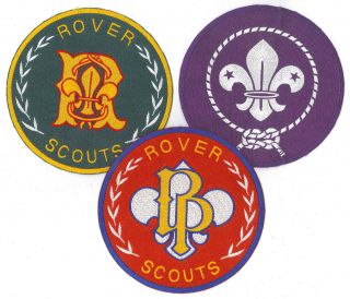 Scouts Of Hong Kong - Hk Rover Scout Section Rank Award Jacket Patch Set Of 3