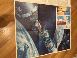 Large Nasa Apollo - Soyuz Test Project Vintage Poster