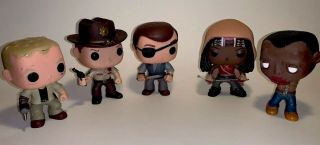 Funko Pop Tv Out Of Box The Walking Dead Set - 5 Michonne,  Rick,  Governor,  Merle