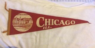 Chicago Illinois Retro Vintage Souvenir Pennant Flag Windy City