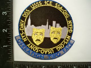 Federal Usss Ice Dss Op 2 Face Patch Var.  Nypd Ssa Oig Nys Police Fraud Tf Gman