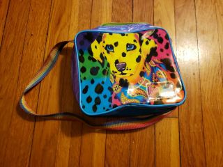 Lisa Frank Pink Rainbow Dalmatian Insulated Lunch Bag Tote Purse Box