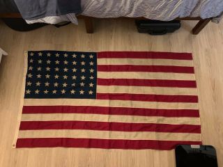 Old American Flag,  48 Stars - - Decor