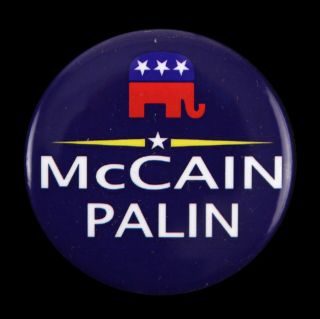 2008 John Mccain Sarah Palin Presidential Campaign 2 1/8 " Pinback Button