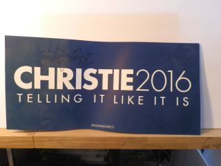 Politics (2016) Poster: " Chris Christie Telling It Like It Is " (autographed Mg Y