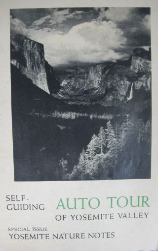 Vintage Yosemite Valley Self Guiding Auto Tour Advertising 1953 Booklet