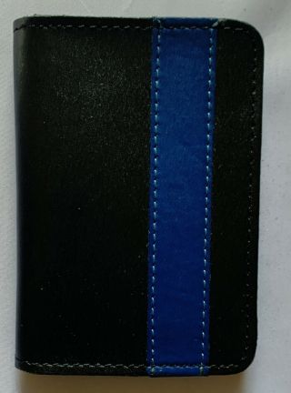 Thin Blue Line Captian Family Member Mini Shield Wallet And Id Holder