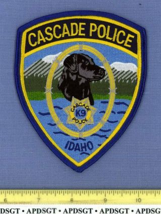 Cascade K - 9 Idaho Sheriff Police Patch K9 Dog Canine Volcano Mountain