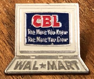 Walmart Cbl The More You Know The More You Grow Associate Lapel Hat Pin Pinback