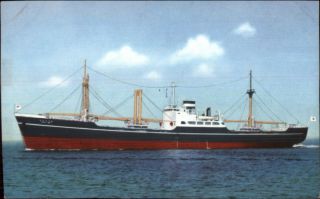 Kansai Line Cargo Ship Ms Canberra Maru & Ms Colombo Maru Postcard