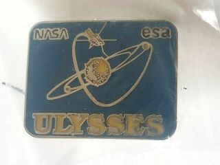 Vtg Nasa - Esa Collectible Enamel Lapel Pin Ulysses Space Probe Orbit The Sun