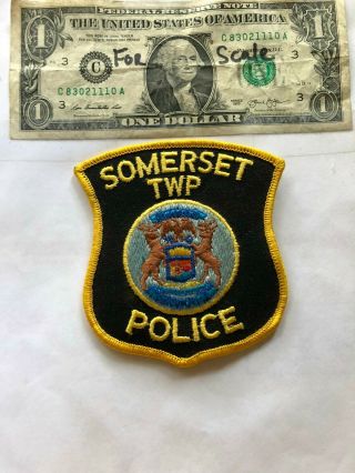 Somerset Michigan Police Patch (twp) Un - Sewn In Great Shape