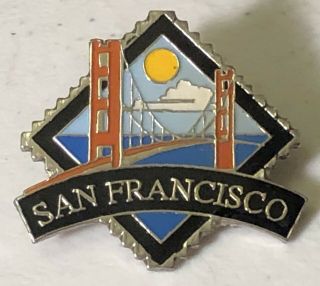 San Francisco Golden Gate Bridge Lapel Hat Pin Pinback California Ca Bay