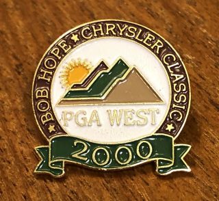Vintage 2000 Bob Hope Chrysler Classic Pga West Lapel Hat Pin Pinback Golf