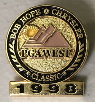 Vintage 1998 Bob Hope Chrysler Classic Pga West Lapel Hat Pin Pinback Golf