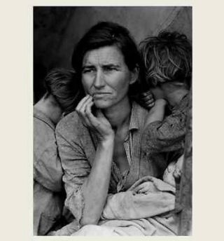 Famous 1936 Migrant Mother Photo,  Great Depression Farmers Dust Bowl California